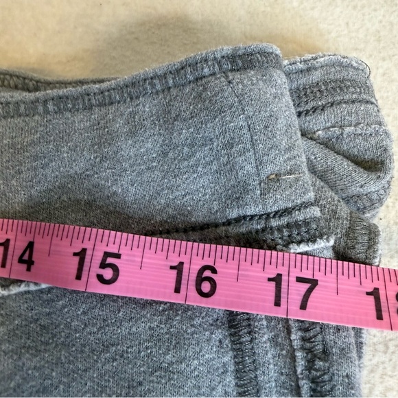 Y2K Hollister Low Rise logo boot cut fleece Gray Sweatpants size L - Picture 6 of 8